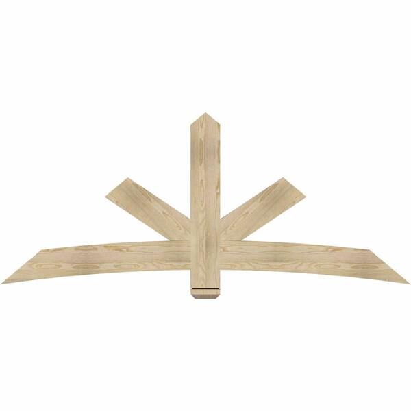 Ekena Millwork Alberta Rough Sawn Timber Gable Bracket, Douglas Fir, 84"W x 35"H x 2"D x 6"F, 10/12 Pitch GBW084X35X0206ALB00RDF - main